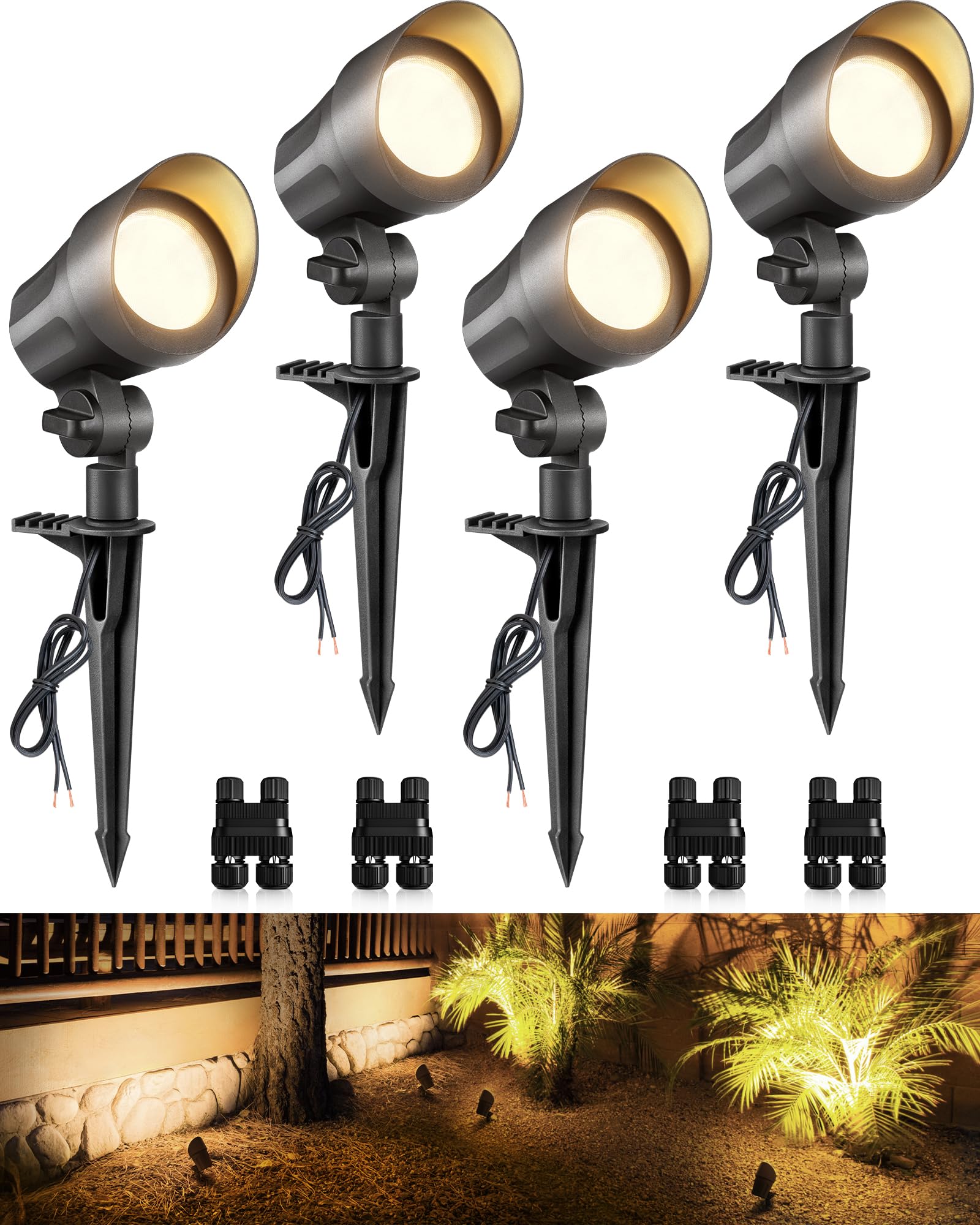 SUNVIE 6W Low Voltage Landscape Lighting LED Landscaping Lights